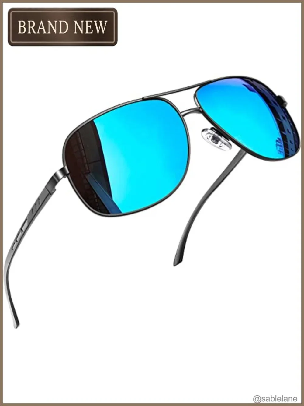 Men's Aviation Sunglasses Double Bridge UV400 Polarized Metal Frame